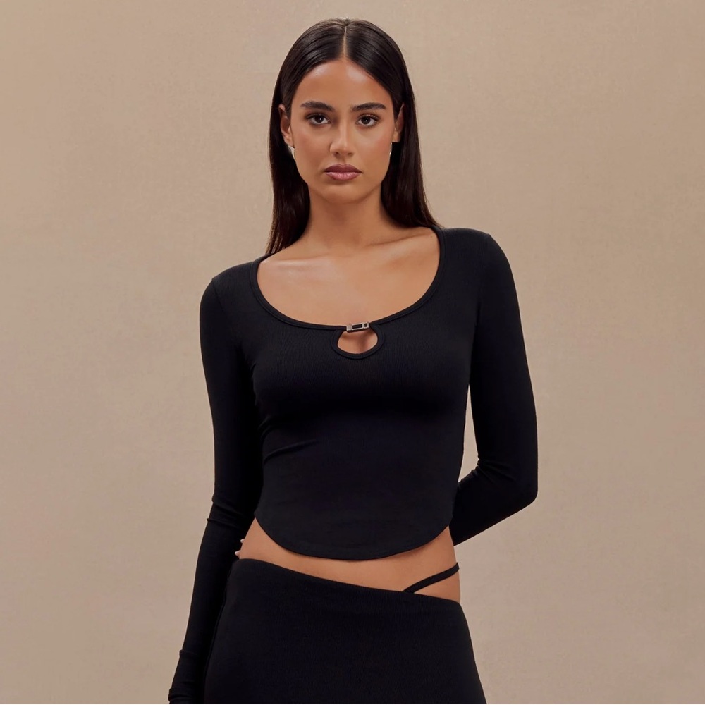 Meshki Natalia Modal Buckle Long Sleeve Top